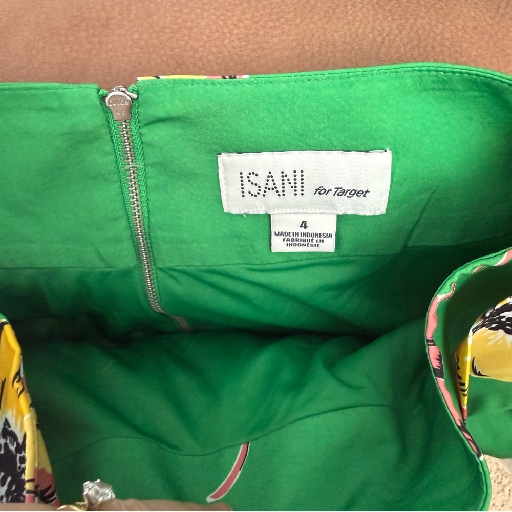 Floral Green A-Line Skirt - Picture 6 of 7